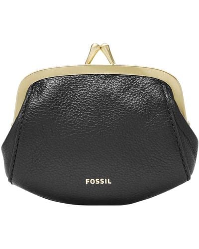 Fossil Wallet For Vintage Pouch - Black