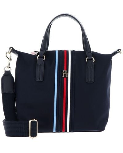 Tommy Hilfiger Poppy Small Tote Corp Aw0aw15986 - Blue