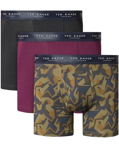 Ted Baker 3-pack Cotton Fashion Boxer Brief - Blue