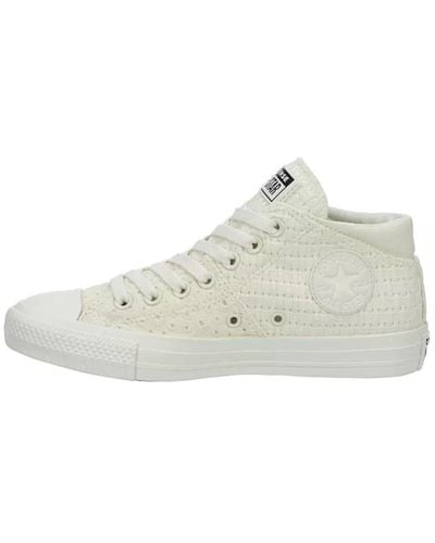 Converse Chuck Taylor All Star Madison Mid Top Canvas Sneaker – Schnürverschluss Stil – Egret/Pink - Weiß