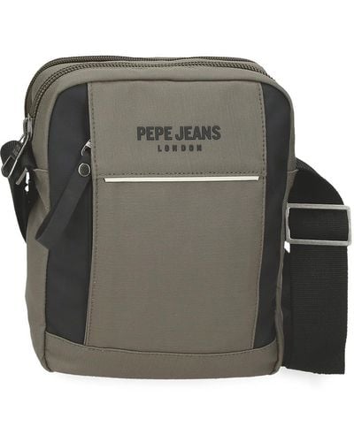 Pepe Jeans Dortmund Borsa a tracolla Verde 17 x 22 x 7,5 cm Poliestere by Joumma Bags by Joumma Bags