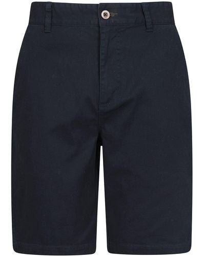 Mountain Warehouse Organic Woods Mens Chino Shorts - Lightweight, Breathable, Upf 50+, Lots Of Pockets Short Trousers - Best For - Blue