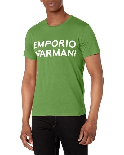 Emporio Armani Logo Band Crew Neck T-Shirt - Grün