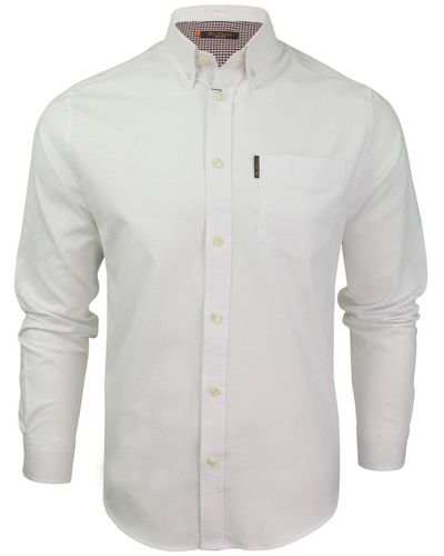 Ben Sherman S Oxford Shirt By Long Sleeved - Grey