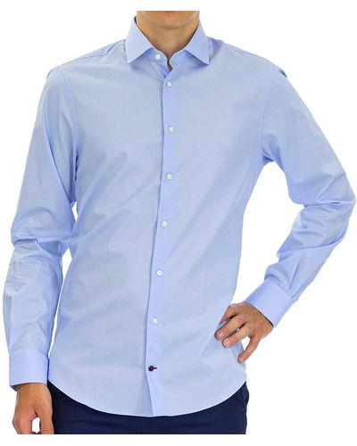Tommy Hilfiger Core Stretch Poplin Slim Shirt Zakelijk Shirt - Blauw