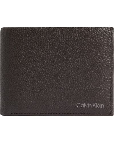 Calvin Klein Warmth Trifold 10cc W/coin L Tri-fold Portemonnee - Zwart