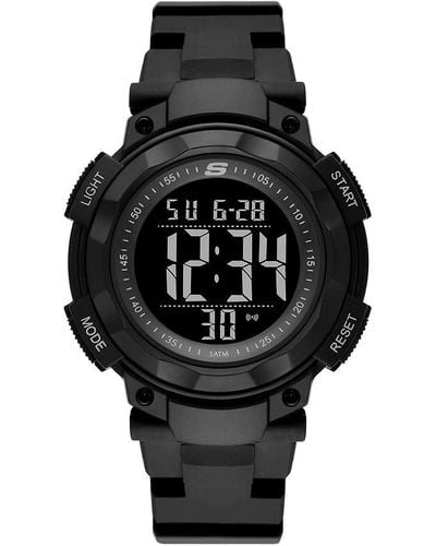 Skechers Ruhland Casual Digitaal Chronograaf Horloge - Zwart