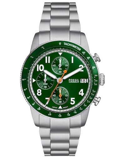 Fossil Sport Tourer Automotive-inspired Sports Watch With Stainless Steel - Green