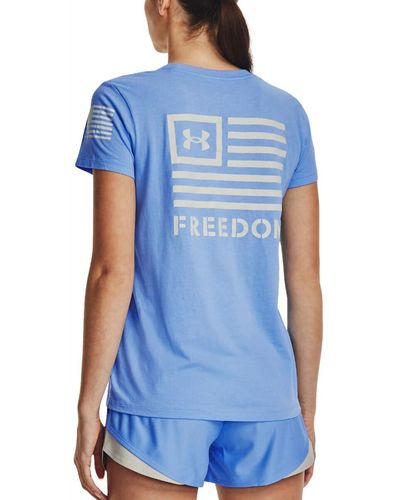 Under Armour S New Freedom Banner T-shirt, - Blue