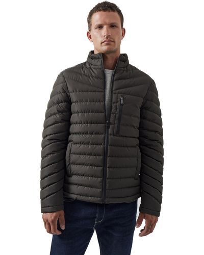 French Connection Row Funnel Neck Puffer Jacket - Black
