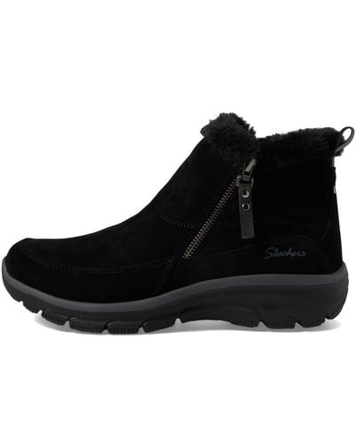 Skechers Easy Going-cool Zip Ankle Boot - Black