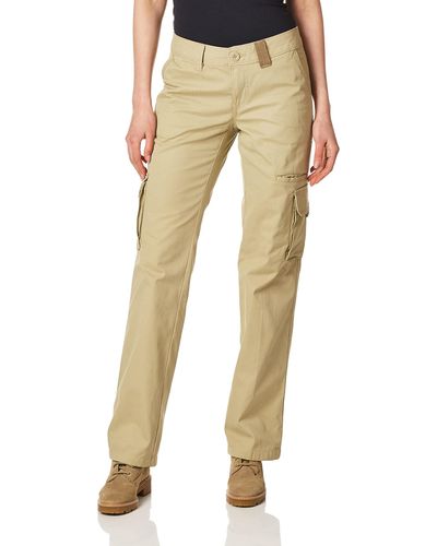 Dickies Damen Cargohose Relaxed Fit Straight Leg - Natur