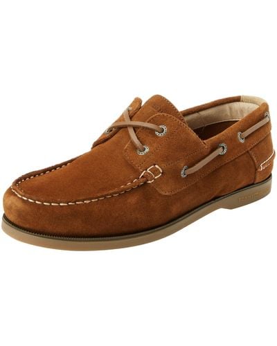 Tommy Hilfiger Th Boat Shoe Core Suede - Brown