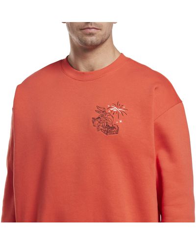 Reebok 's Crewneck Sweatshirt - Orange