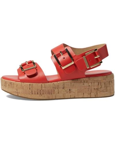 Michael Kors Colby Flatform Sandal Flat - Red