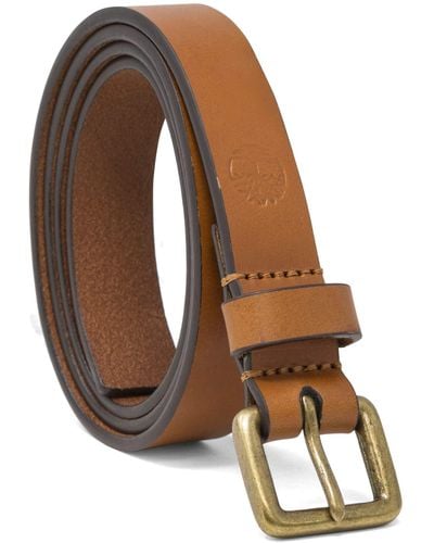 Timberland Womens Casual Leather For Jeans Belt - Brown