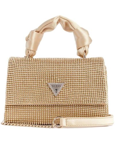 Guess Lua Top Handle Flap Bag Gold - Neutre