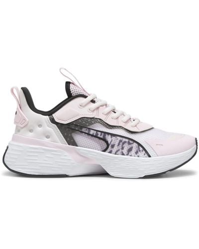 PUMA Womens Softride Sway Feline Fine Running Trainers Shoes - Pink, White, Pink, White, 5 Uk - Grey