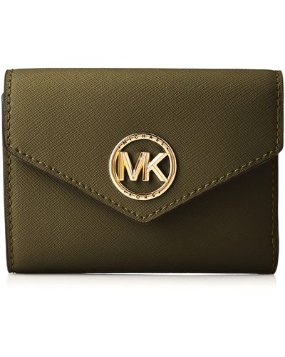 Michael Kors 34s1gnme6l0014333 Olive Trifold Wallet [parallel Import] - Green
