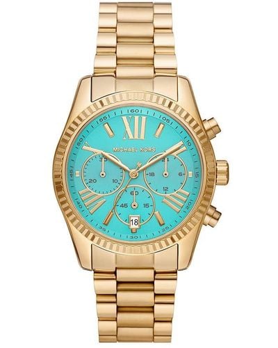 Michael kors clearance blue faced watch