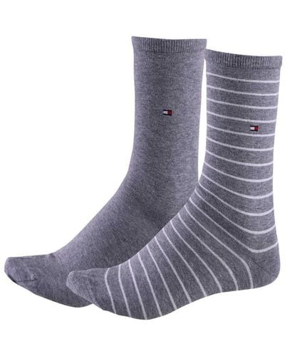 Tommy Hilfiger Small Stripe Socks - Gris
