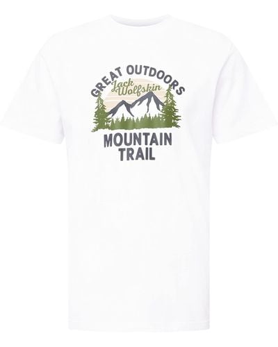 Jack Wolfskin T-shirt Jw Mountain Trail - White