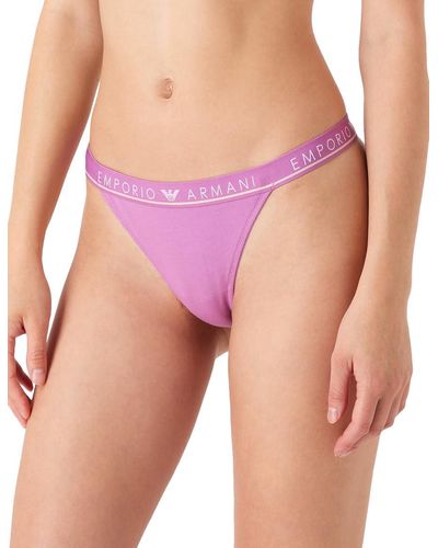 Emporio Armani Iconic Logoband 2 Pack T-thong - Purple