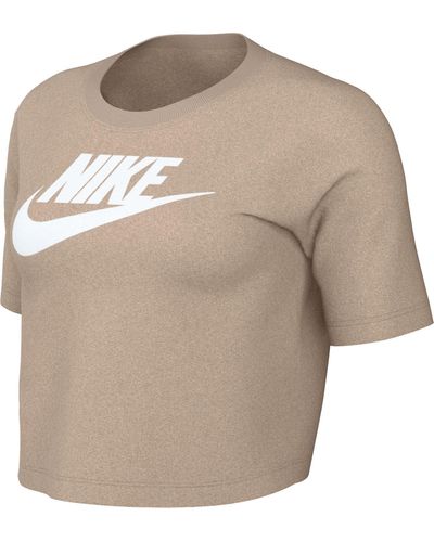 Nike W NSW Tee Essntl CRP ICN FTR T-Shirt à ches Courtes - Vert