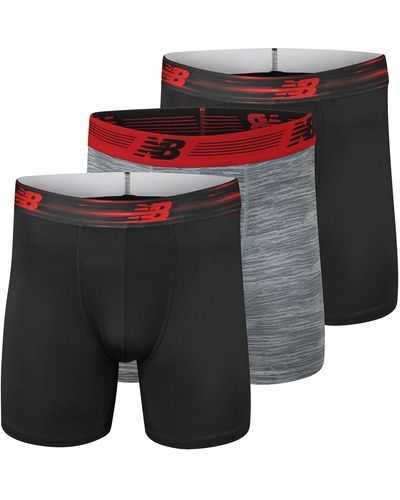 Reebok Performance Boxer Briefs With Fly in Black for Men