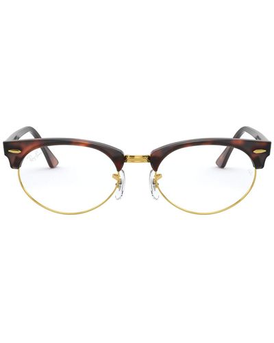 Ray-Ban Rx3946v Clubmaster Oval Prescription Eyeglass Frames - Black