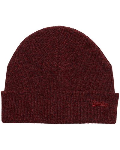 Superdry S Vintage Logo Classic Beanie Hat - Rot