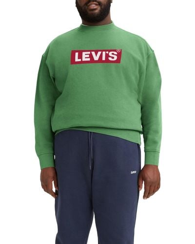 Levi's Big & Tall Relaxed Graphic Crew - Verde