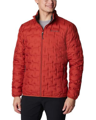 Columbia Delta Ridge Down Hooded Jacket - Red