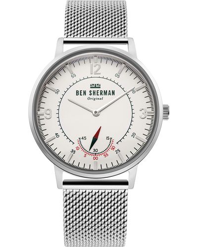 Ben Sherman S Analogue Classic Quartz Watch With Stainless Steel Strap Wb034sm - White