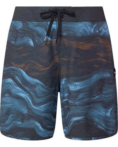 Oakley Marble Swirl 19" Boardshort Board Shorts - Blue