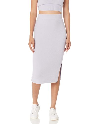The Drop Omari Cosy Jumper Skirt - White