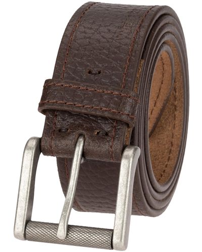 Wrangler 's Leather Casual Everyday Belt For Jeans - Brown
