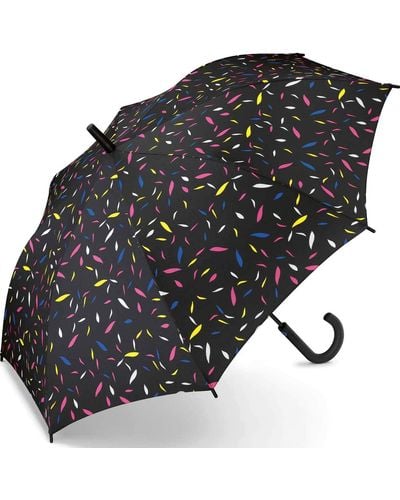 Esprit Paraplu Long Little Blaaves - Zwart