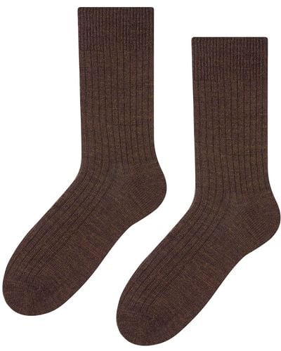 Steve Madden Alpaca Wool Socks For Winter - Brown