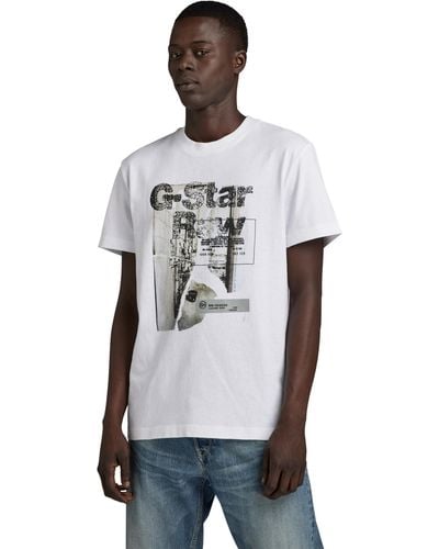 G-Star RAW Hq Print T-shirt - Wit