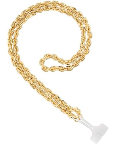 Steve Madden Chain Necklace For Apple Airpods - Metallic