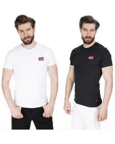 Levi's 2pk Crewneck Graphic T-Shirt - Weiß
