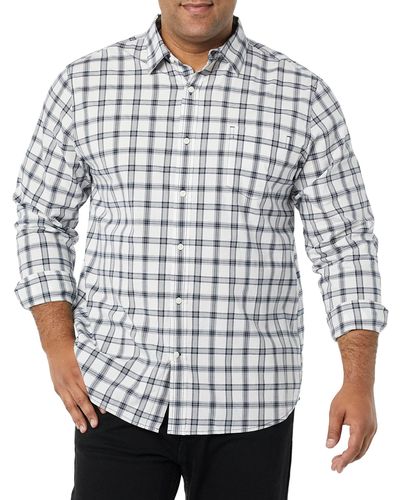Amazon Essentials Long-sleeve Regular-fit Stretch Poplin Shirt in Blue for  Men | Lyst