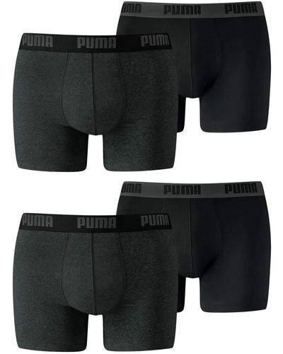 PUMA 4 er Pack Boxer Boxershorts Pant Underwear - Noir