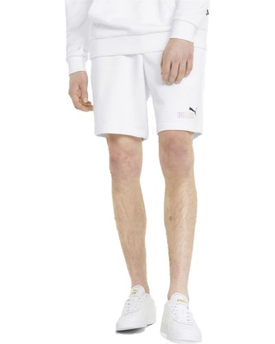PUMA Essentials+ Rainbow 9" Sweat Shorts White