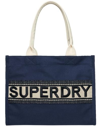 Superdry Luxe Tote Bag One Size - Bleu