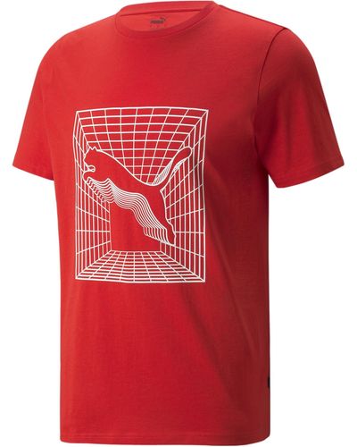 PUMA Cat Graphic Tee T-Shirt - Rot