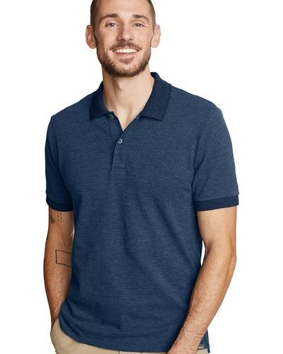 Eddie Bauer Classic Field Pro Short-Sleeve Polo Shirt - Blu