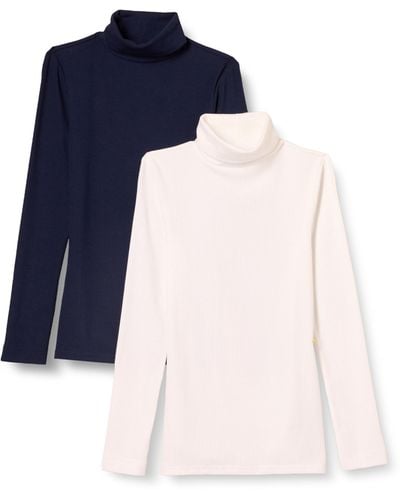 Amazon Essentials Slim-fit Layering Long Sleeve Knit Rib Turtleneck Top - Blue