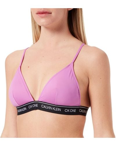 Calvin Klein Triangolo-RP Parte Superiore del Bikini - Viola